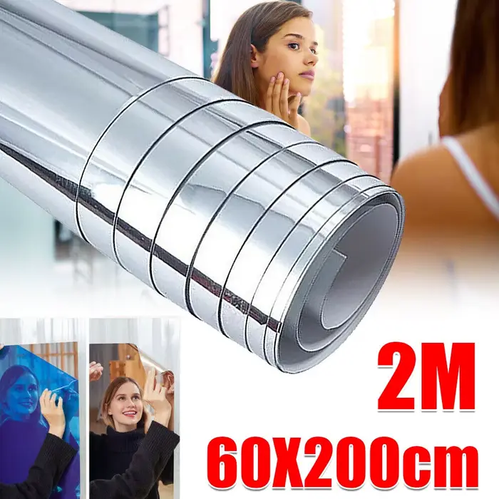 Grand Rouleau d'Autocollant Mural Miroir