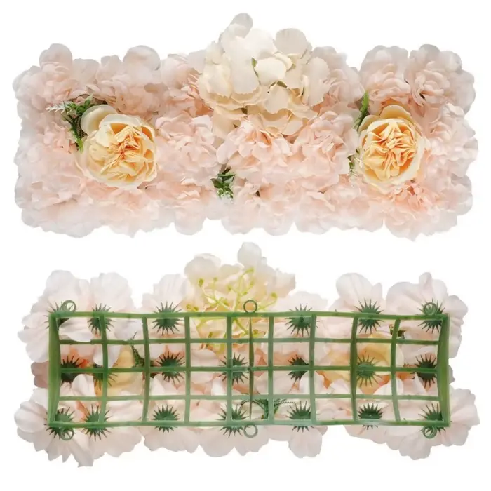 Panneau mural de fleurs artificielles simulées DIY 3D pour mariage