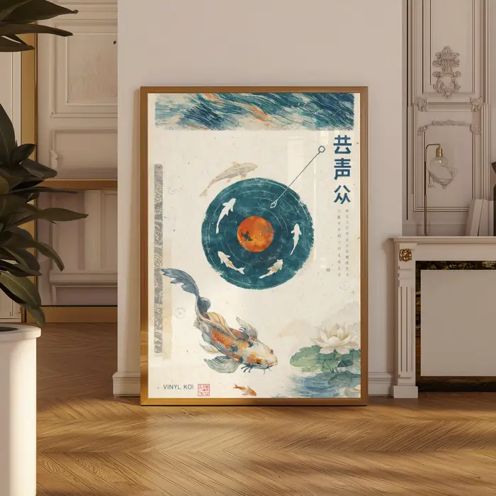 Affiche de fleurs de cerisier, impression murale d'arbre de cerisier japonais, décoration de paysage