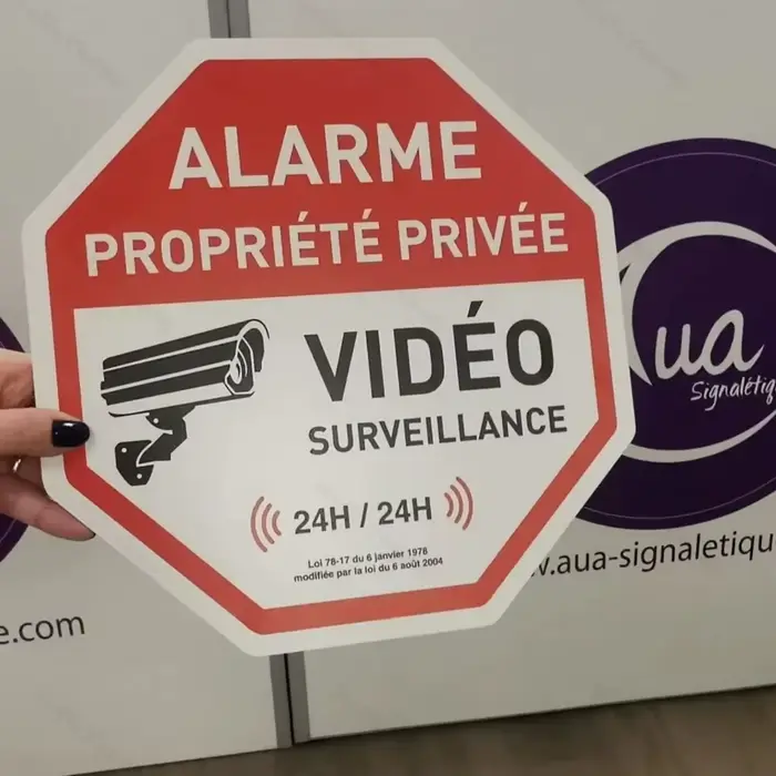 Décoration murale métallique haute définition « Interdiction de stationnement » en français