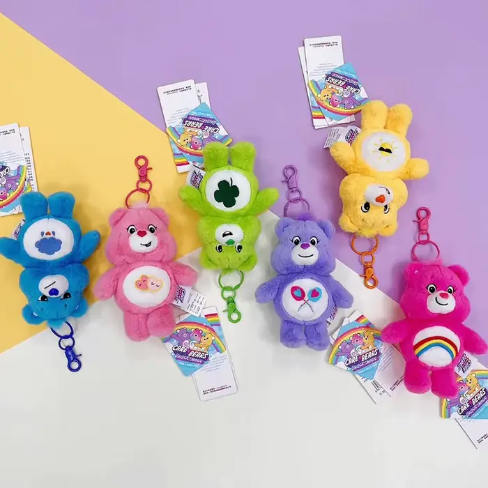 Soins ours en peluche Kawaii Carebears arc-en-ciel ours en peluche Anime passe-temps jouet porte-clé