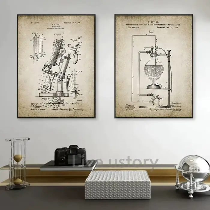 Affiches Vintage d'éléments chimiques imprimées