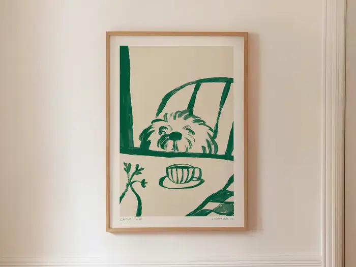 Impressions sur toile de cuisine, café abstrait, Art mural, décor de salle à manger drôle, croquis d