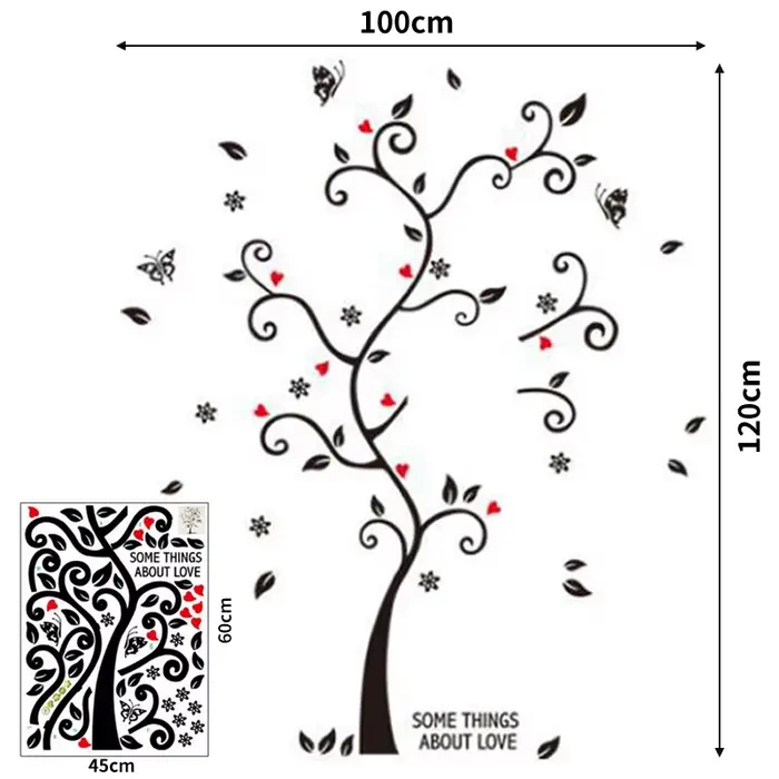 Autocollant mural arbre pour cadre Photo familial, sparadrap muraux pour décoration de maison, salon