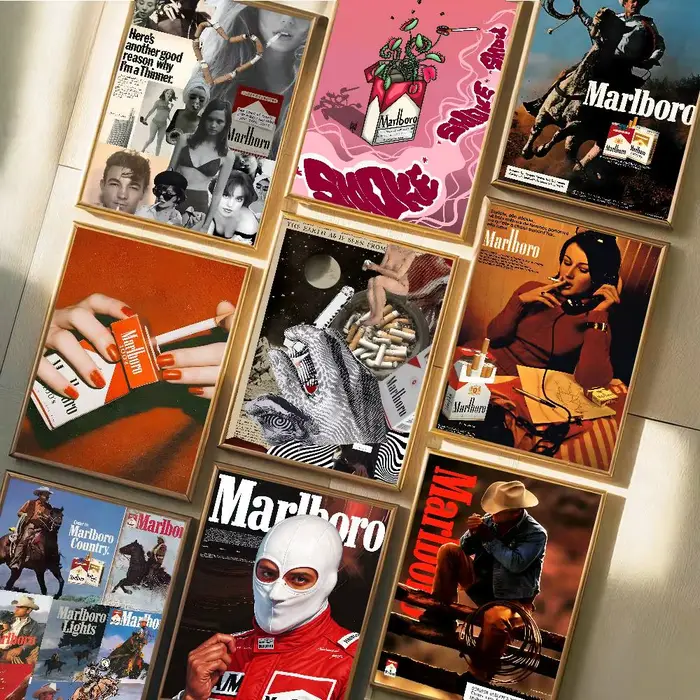 Affiche artistique M-Marlboro avec impressions