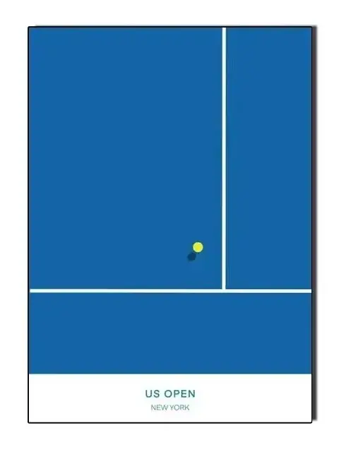 Affiches minimalistes de Tennis Grand Slam, boule de Sport ouverte australienne américaine, peinture