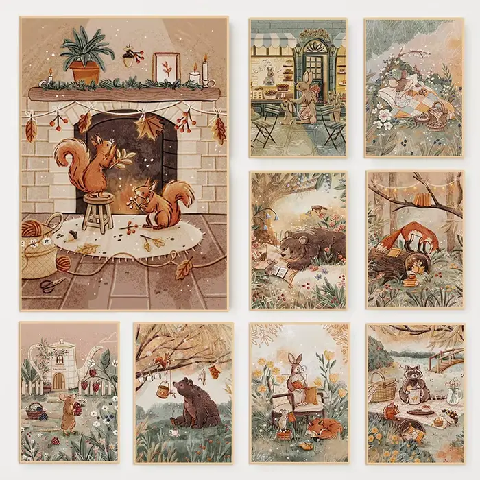 Affiche illustrée d'histoires du coucher