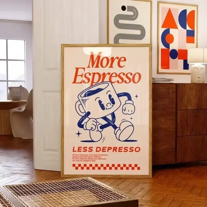 Affiche murale « Plus d'expresso