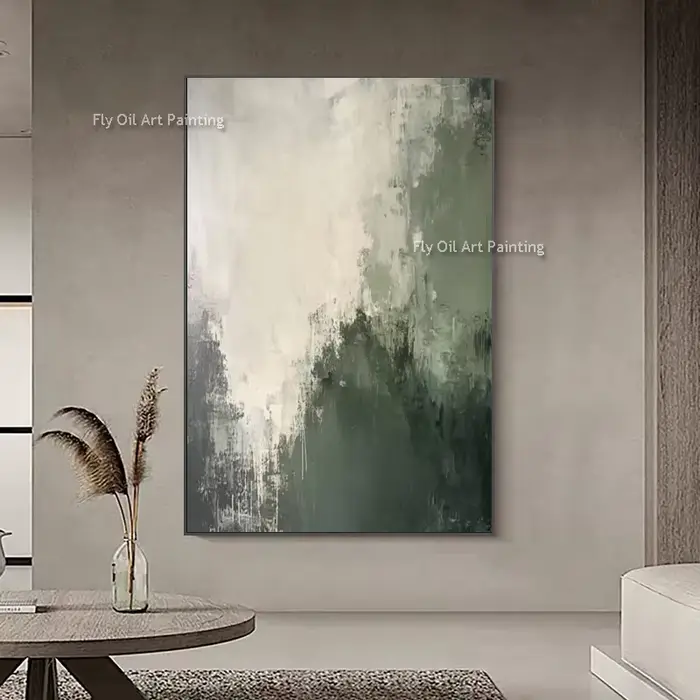 Peinture à l'huile épaisse abstraite peinte à la main