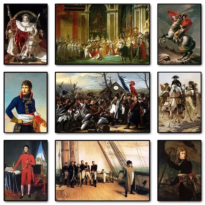 Art mural de couronnement Napoléon Bonaparte classique vintage