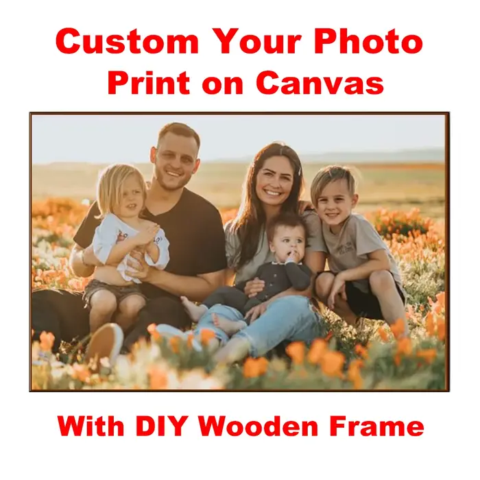 Affiche personnalisée imprimée de votre Photo avec cadre en bois