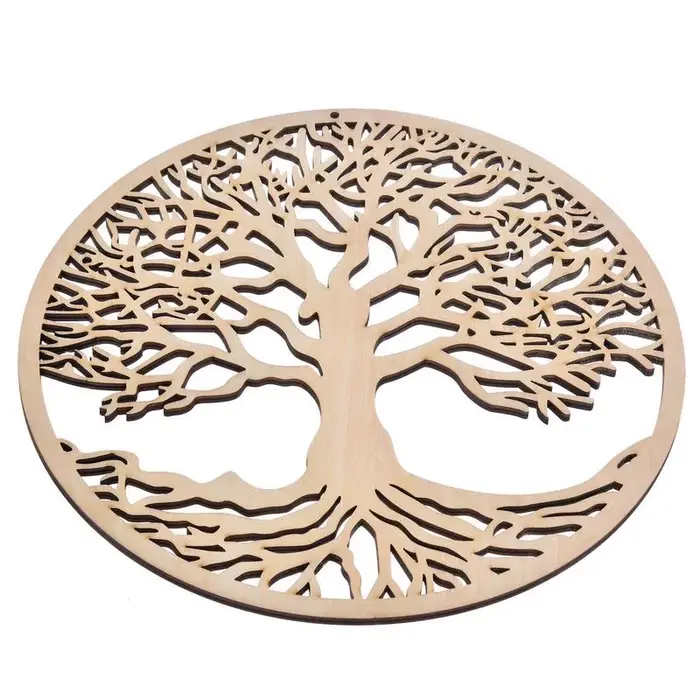 Arbre de vie en bois, décor artistique mural suspendu