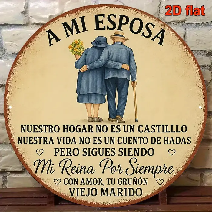 Plaque d'amour espagnole Vintage plate 2D