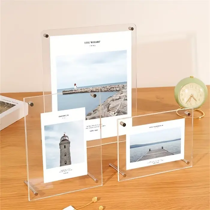 Nouveau cadre photo en acrylique transparent