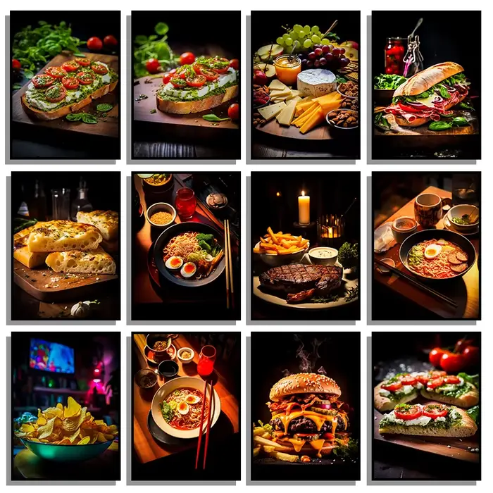 Affiche de cuisine, impression de nourriture