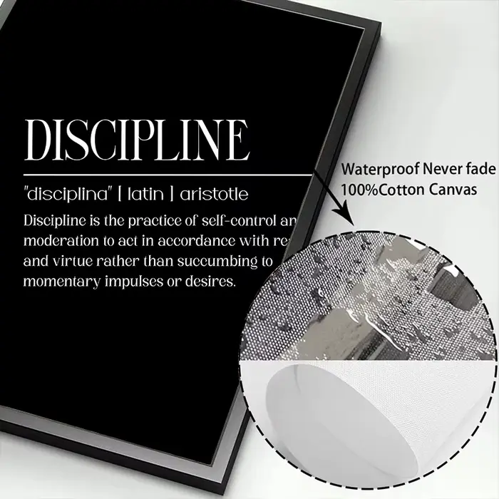 Affiche imprimée de Discipline inspirante