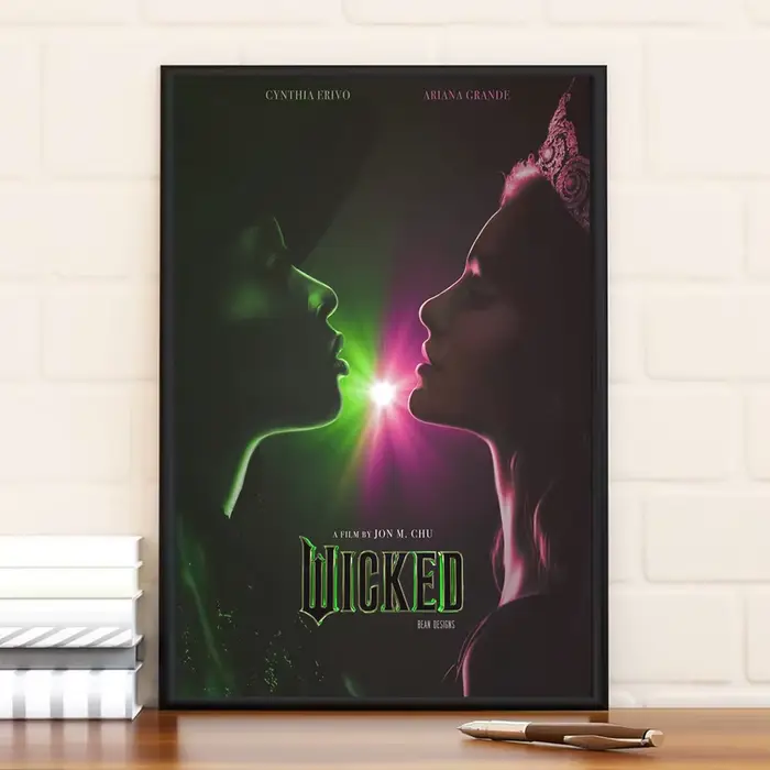 Affiche murale imprimée de film méchant