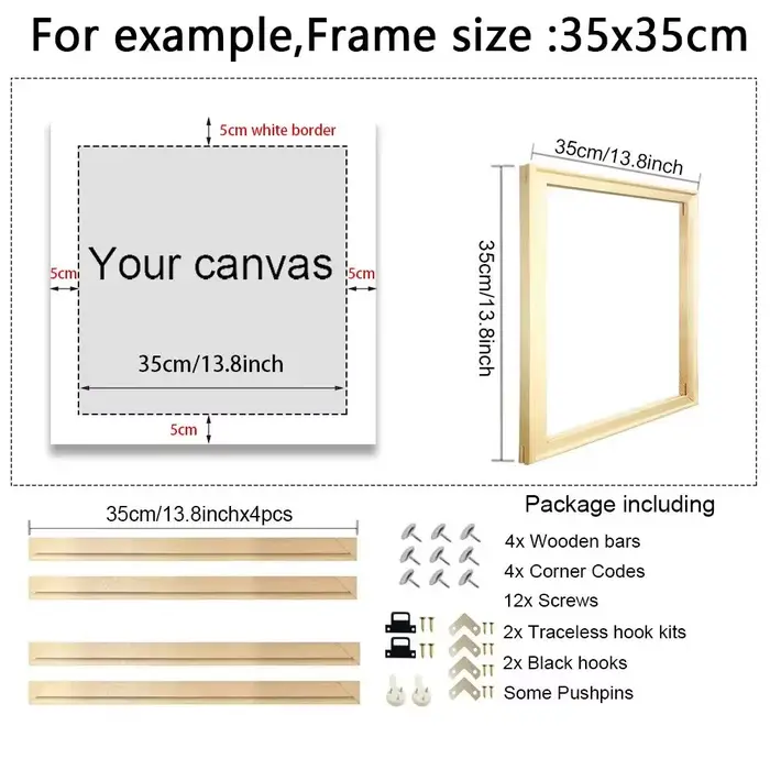 Grandes cadres photo en bois pour bricolage