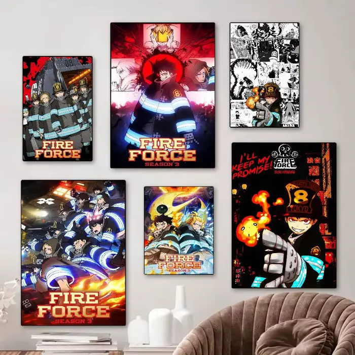 Affiche de bande dessinée F-Fire Force Anime Whitepaper