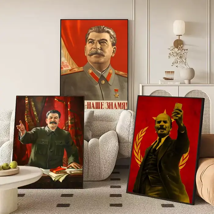 Affiche Lenin et Staline