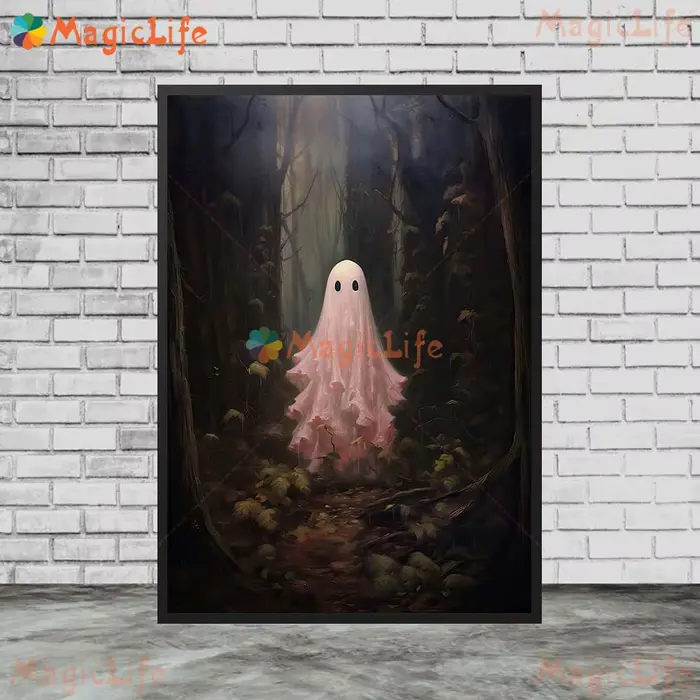 Affiche murale imprimée fantôme drôle Halloween jour des morts