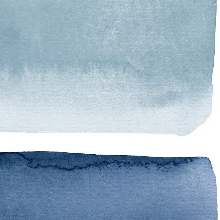 Peinture abstraite avec aquarelle bleue