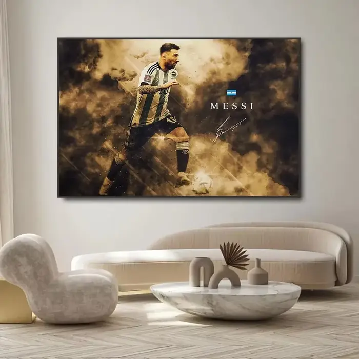 Affiche d'étoile de Football Messi