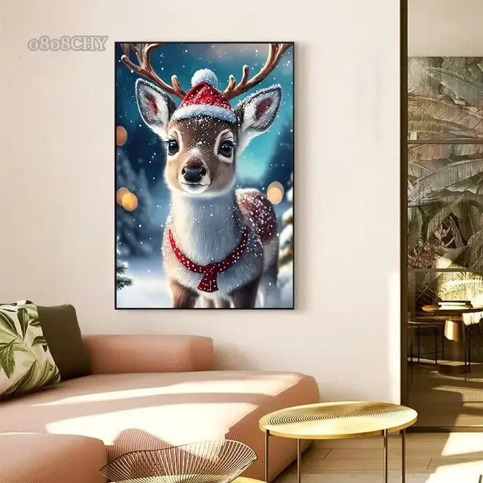 Toile d'art de décoration murale de noël