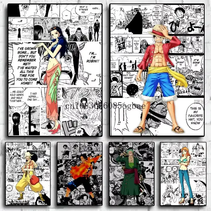 Affiche une pièce, peinture sur toile, singe D. Luffy, décoration de maison, sans cadre, Anime, Art mural, décoration de maison, image, cadeau pour enfants