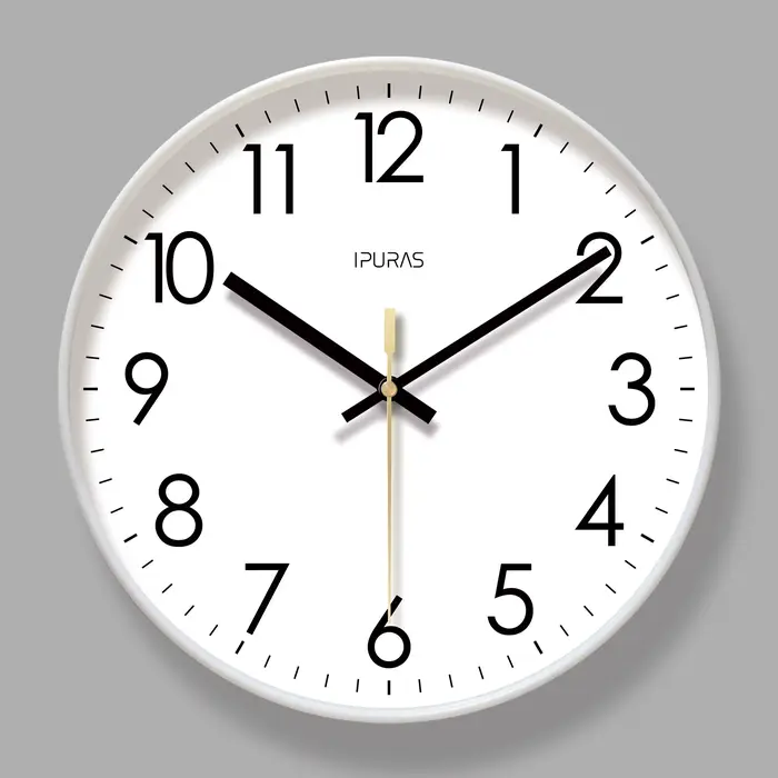 Horloge murale européenne simple pour salon, horloge à quartz classique, à piles, facile à lire, déc