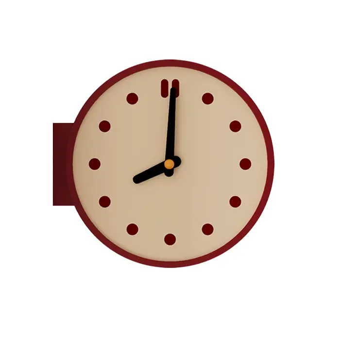 Horloge murale d'angle
