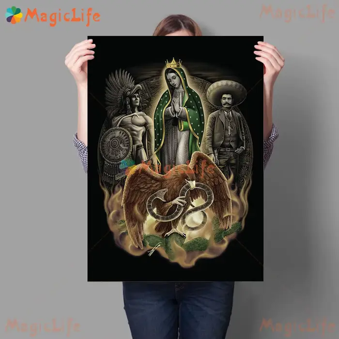 Madonn affiche le jour de la vierge de Guadalupe au mexique mur Art toile peinture photo pour salon 