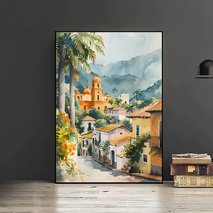 Affiche de paysage de la côte amalfitaine d'Édimbourg