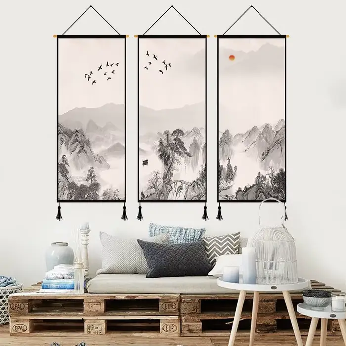 Peinture décorative de paysage chinois