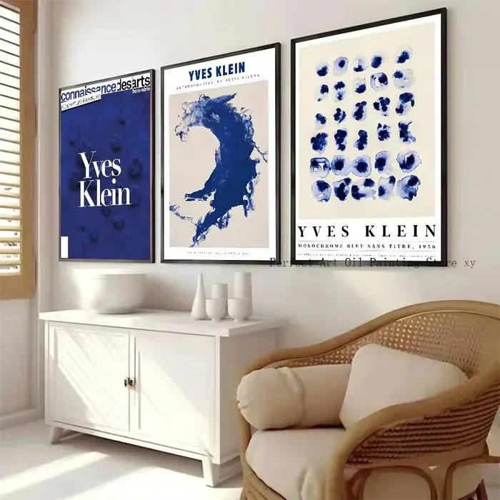 Yves Klein – affiche de galerie d'exposition bleue