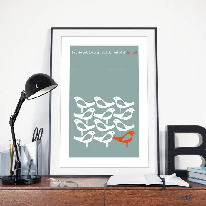 Impression d'art d'oiseaux Be Different