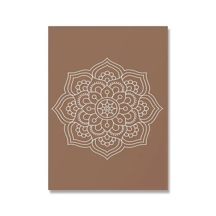 Impression sur toile abstraite Mandala Bouddha Lotus style Boho, affiche décorative Zen pour salon e