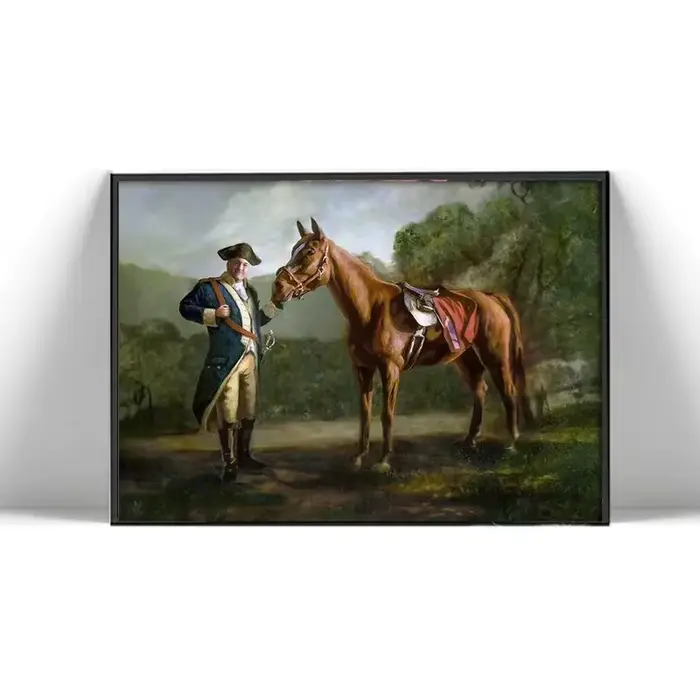 Impressions sur toile The Sopranos Tony with Pie-O-My Horse, Affiche de style Napoléon, Art mural, P