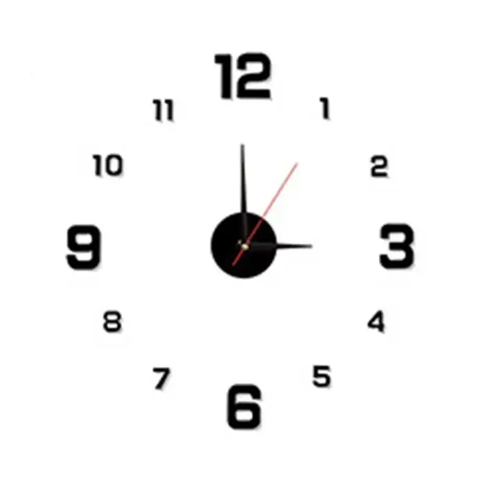 ​ Horloge murale lumineuse horloge numérique autocollants muraux horloge murale pour salon décor à l
