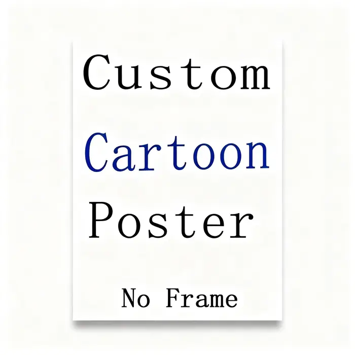 Affiche de dessin animé familial personnalisée, Style drôle et exagéré, transformez les photos de fa
