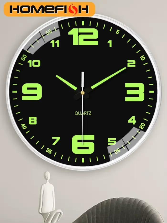 Horloge murale lumineuse de 8 pouces