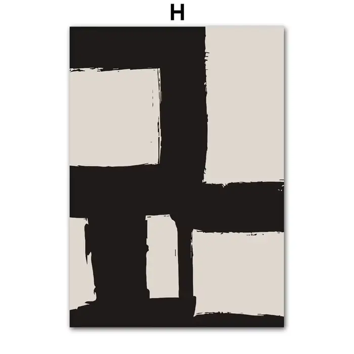 Tableau mural minimaliste sur toile, dessin de lignes abstraites beige et noires, affiches et impres