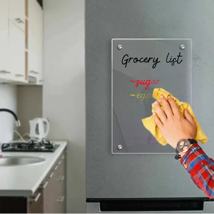 Tableau d'affichage magnétique Transparent en acrylique pour Plan de la semaine