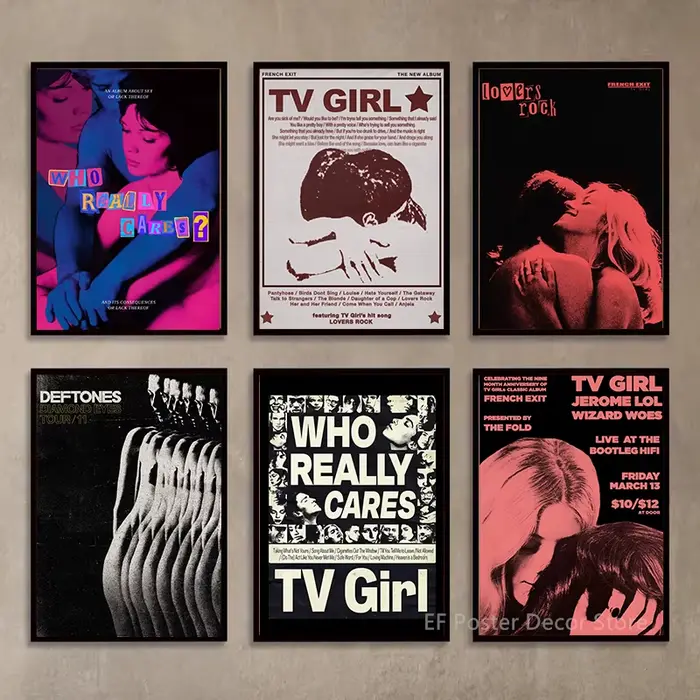 Affiche de fille TV, imprimés esthétiques