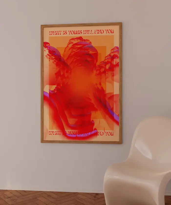 Affiche d'affirmation, affiche des années 70