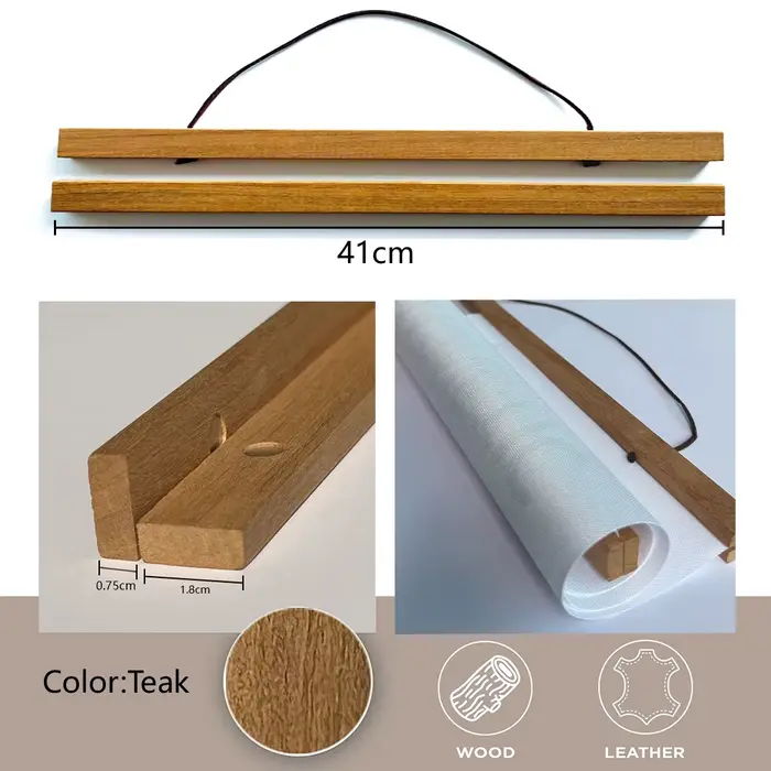 Cadres de cintre d'affiche magnétique en bois 21-61cm