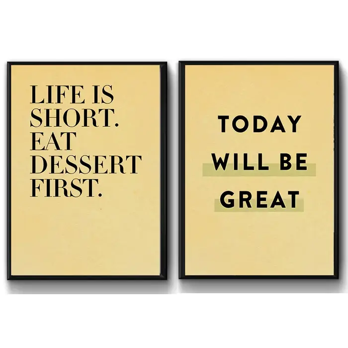 Affiche murale de texte de motivation sans cadre