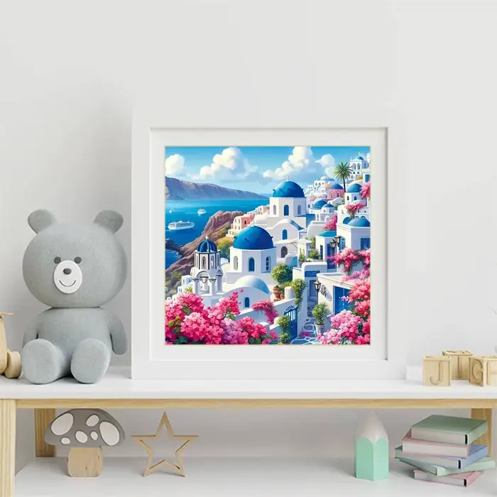Peinture de paysage de maison sans cadre