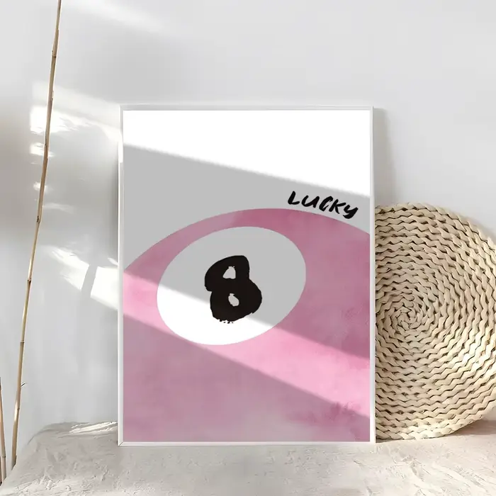 Affiche de décoration à motif rose