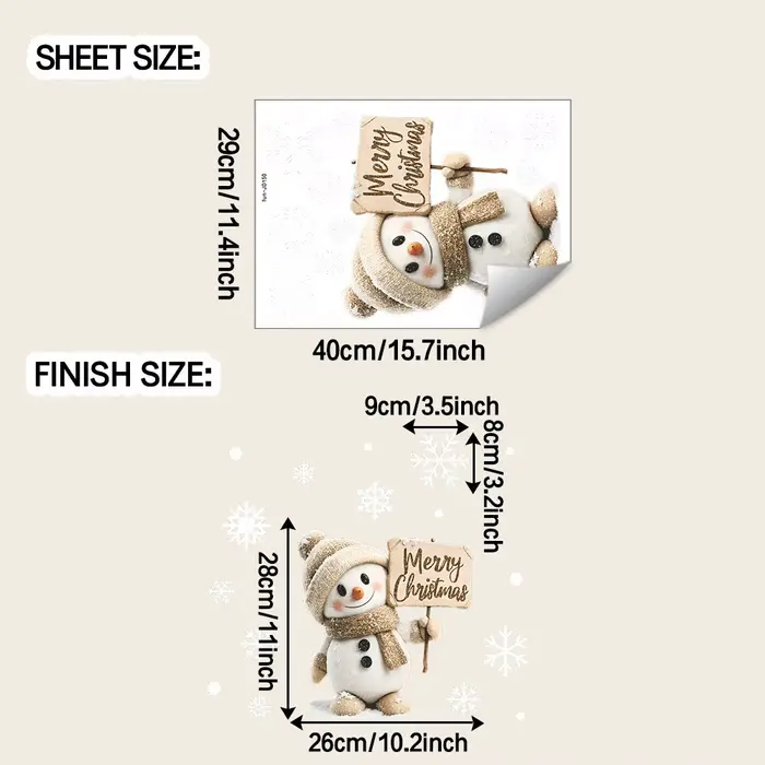 Autocollants de fenêtre de noël, père noël, bonhomme de neige, flocons de neige, autocollants pour f